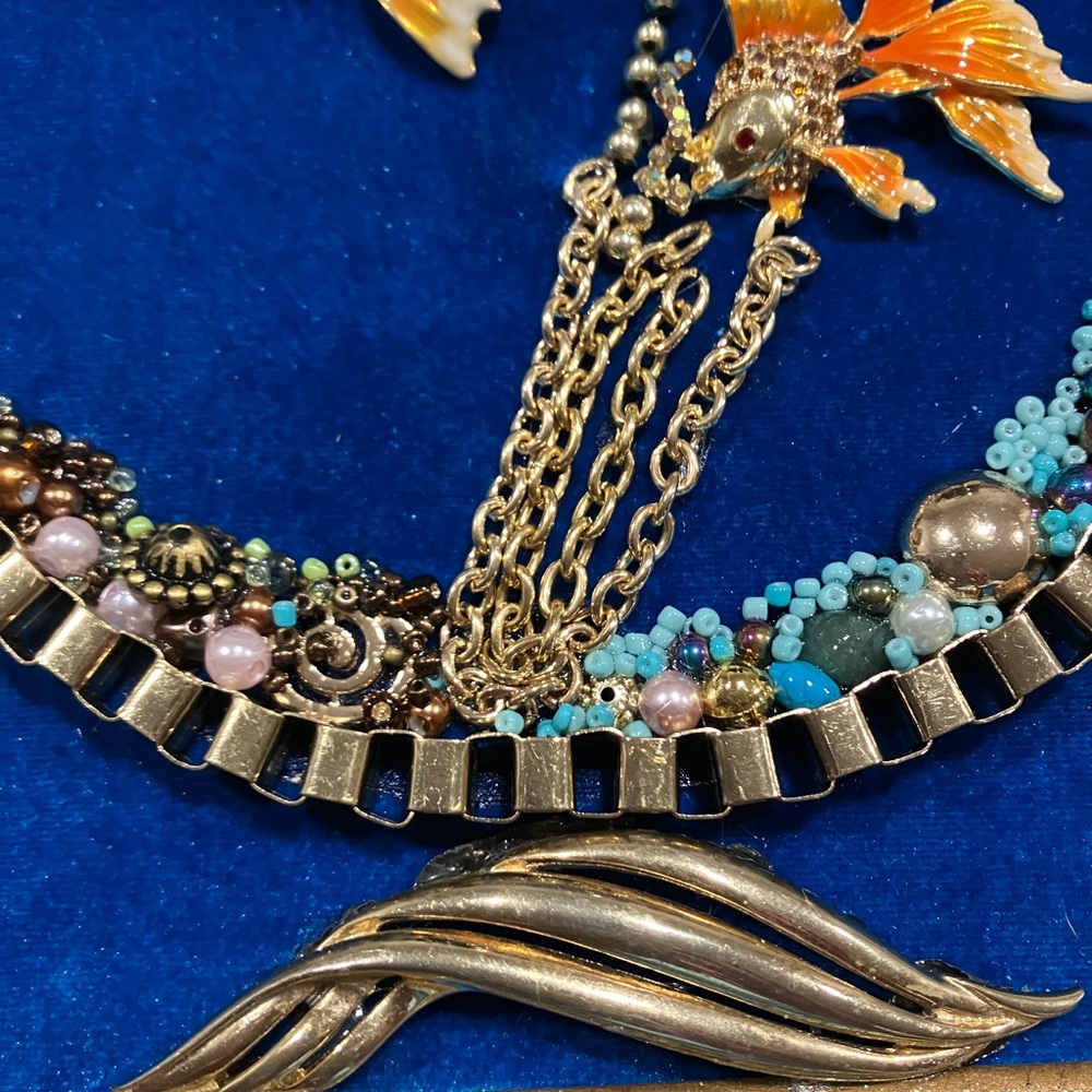 FRAMED JEWELRY ART COLLAGE IN STUNNING COLORS. HANDMADE UNIQUE OOAK GIFT 🎁 IDEA - Picture 6 of 13